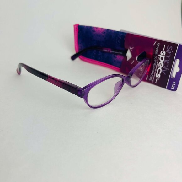 RG0363 Lot of 4 Simply Specs Foster Grant Unisex Reading Glasses With Case +1.25 - Picture 4 of 9